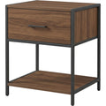 Hbmvd Framecroft Nightstand 1 Drawer Open Shelf 24 in Walnut Charcoal - Product view