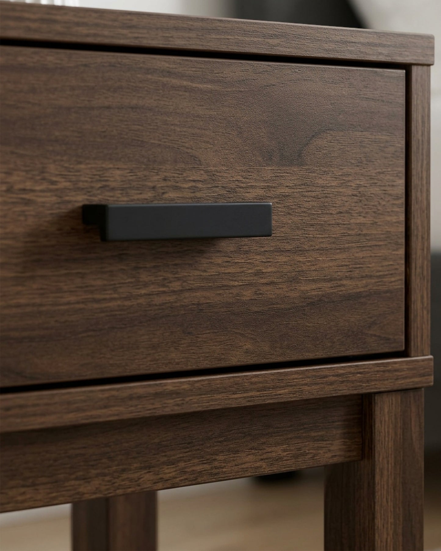 Hbmvd Narrow Bedside Cabinet Walnut 25 in