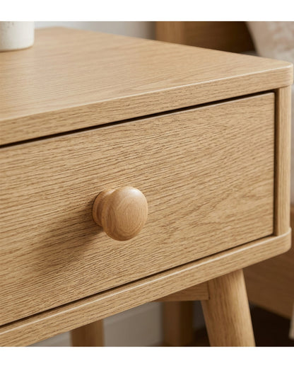 Hbmvd Nightstand Oak 2 Drawer 22 in