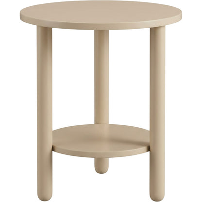Hbmvd Round Side Table Nightstand Beige 20 in